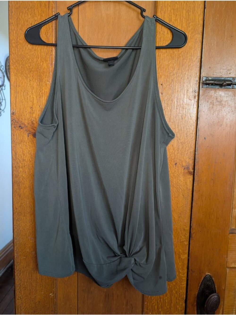 Torrid Green Front Knot Stretch Tank Top Womens Sleeveless Pullover Size 1X -093